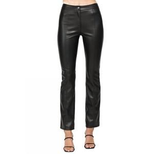 NEW FATE faux leather flare pants in black